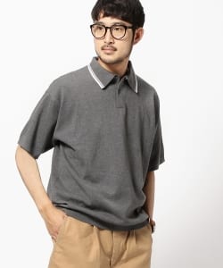 ▲BEAMS / 天竺編み ニット ポロシャツ