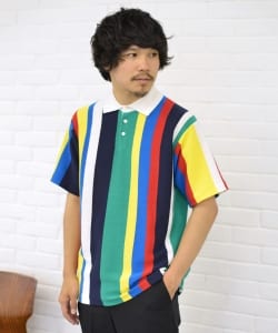 ▲BEAMS / マルチストライプ ポロシャツ
