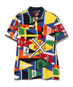▲POLO RALPH LAUREN / RLYC Burgee Flag print Mesh Shirts