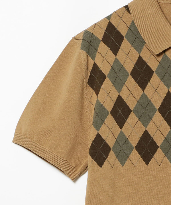 Beams Plus アーガイル ニット ポロシャツ Diasa Com Br