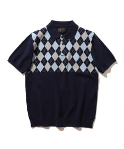 ▲BEAMS PLUS / アーガイル ニットポロシャツ