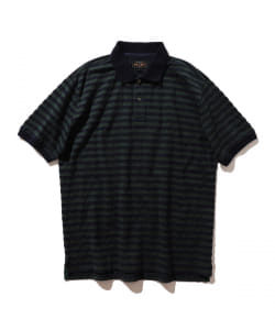 ▲BEAMS PLUS / インディゴボーダーポロシャツ