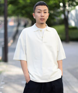 ▲AURALEE / SUPER FINE COTTON SALT SHRINK PIQUE BIG ポロシャツ