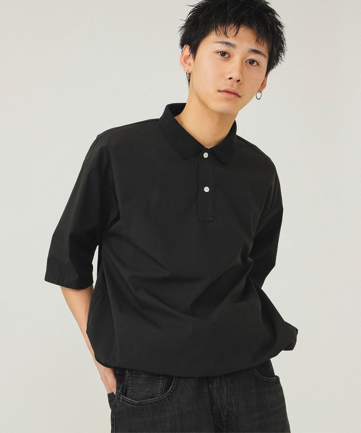 【BLACK】フェイク イン ポロシャツ 11020515458_C_2.jpg