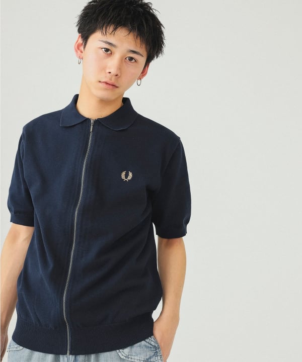 BEAMS (BEAMS) FRED PERRY × BEAMS / Special order full zip knit 