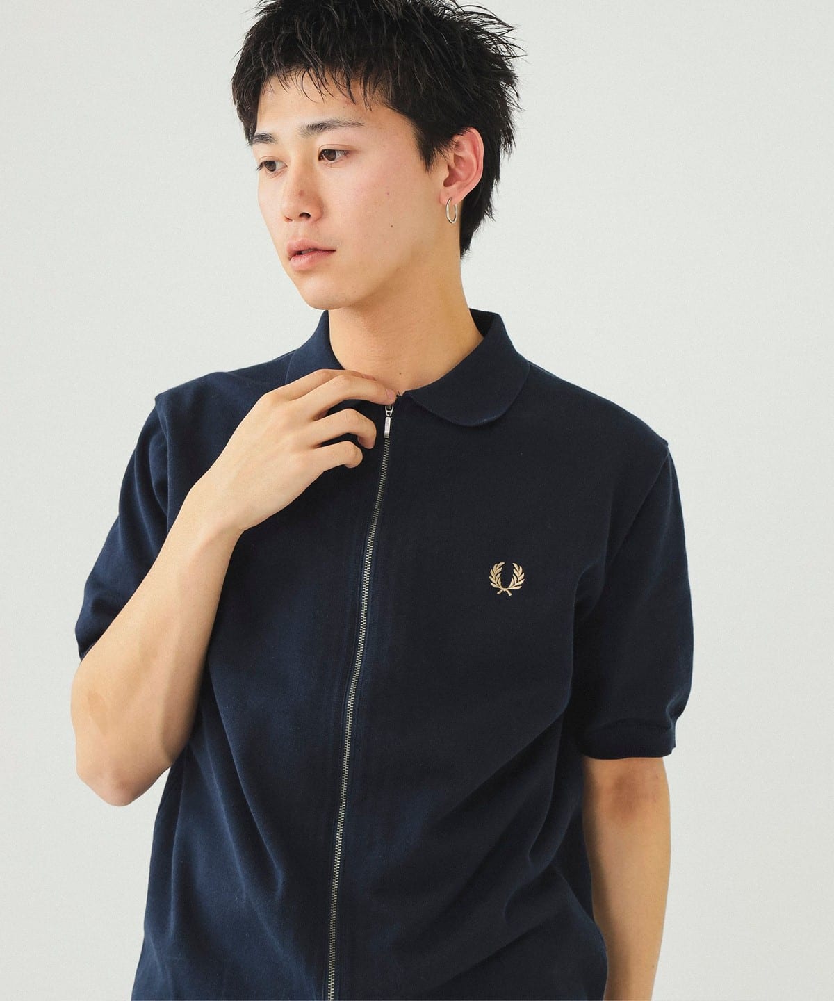 BEAMS（ビームス）FRED PERRY × BEAMS / 別注 フルジップ ニット