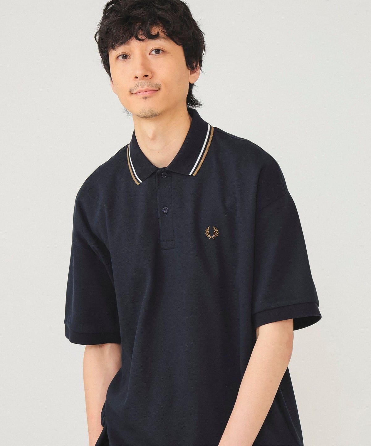 FRED PERRY × BEAMS / 別注 リラックスフィット ピケ ポロシャツ