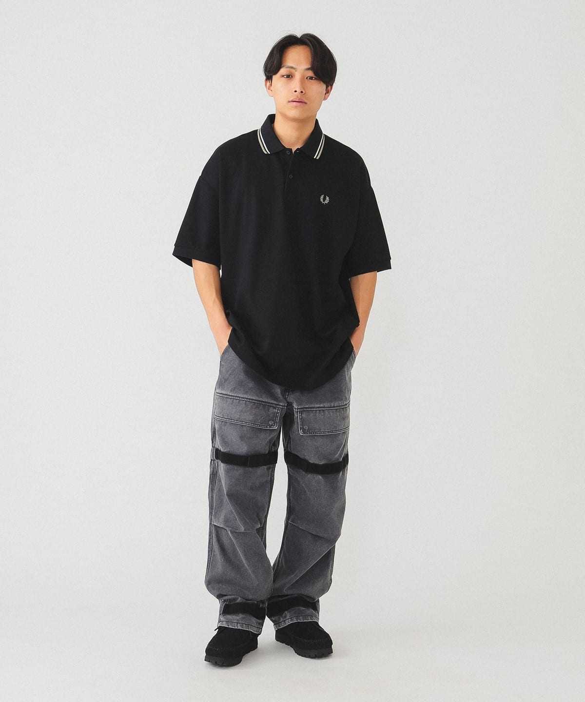 FRED PERRY × BEAMS / 別注 リラックスフィット ピケ ポロシャツ