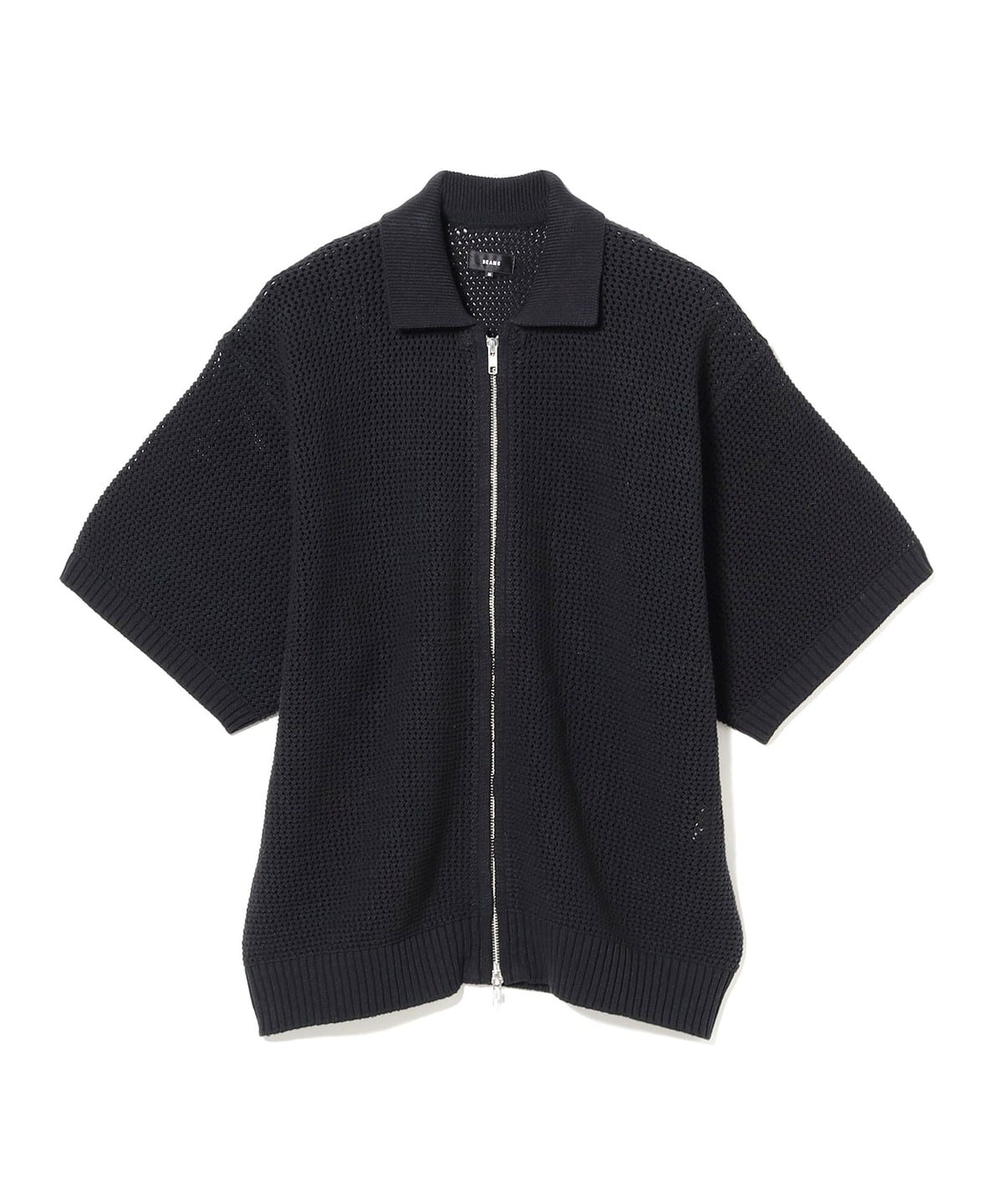 メッシュ ニット ポロシャツ シャツ・ブラウス MEN BLACK S メッシュ ニット ポロシャツ シャツ・ブラウス MEN BLACK S