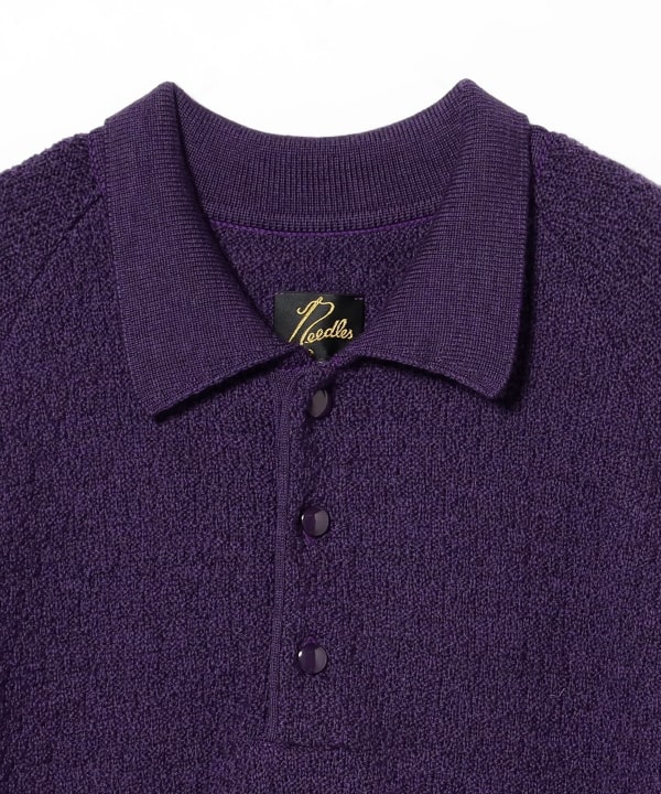 トップス Needles POLO SWEATER M ポロシャツ S／S Polo Sweater ― Merino