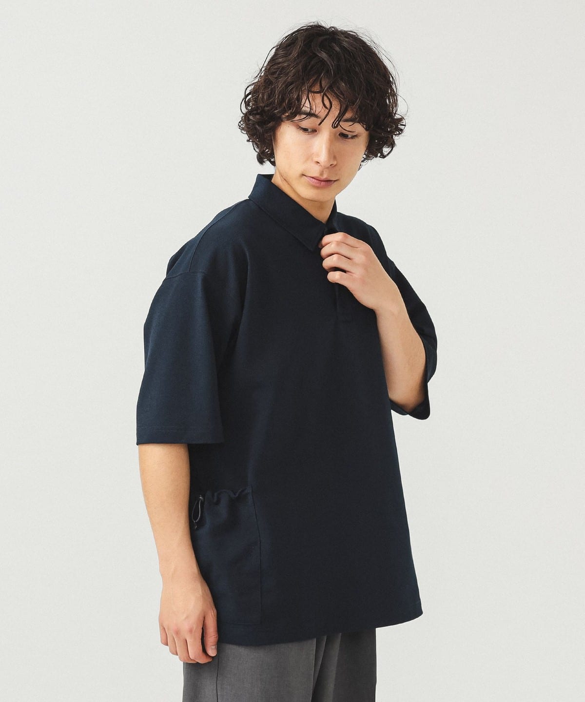 サイド ポケット ポロシャツ シャツ・ブラウス MEN NAVY L サイド ポケット ポロシャツ シャツ・ブラウス MEN NAVY L