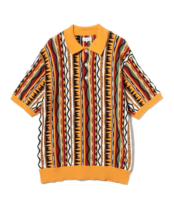 ストライプ ニット ポロシャツ（ポロシャツ）｜BEAMS PLUS