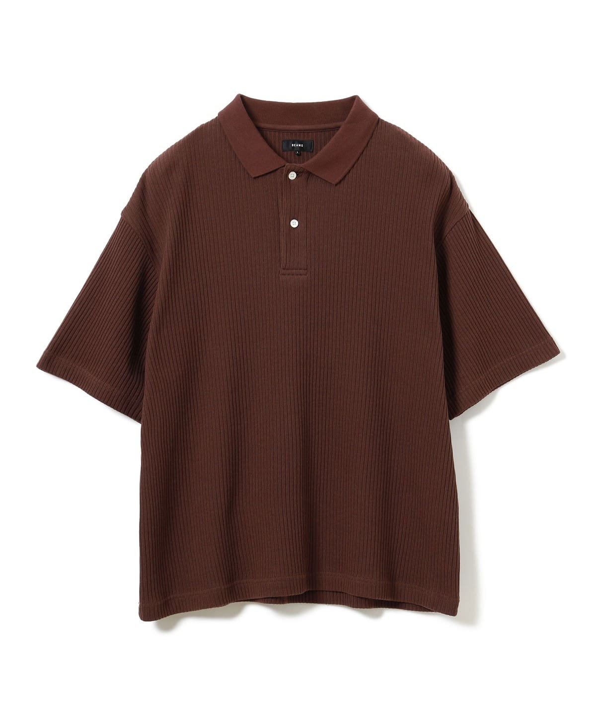 トップス polo shirt / BEAMS BEAMS PLUS（ビームス プラス）Zip Knit Polo Stripe（シャツ
