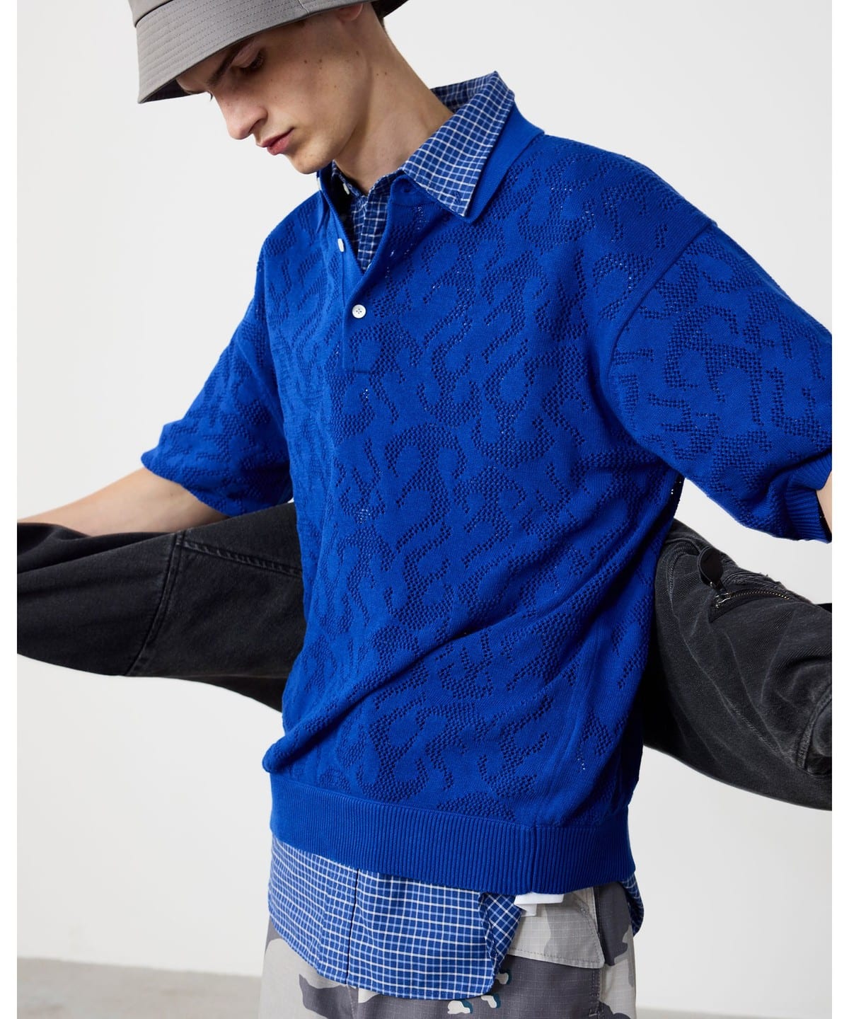 BEAMS 12 Gauge Mesh Polo Shirt (Shirts & Blouses, BEAMS Shirts