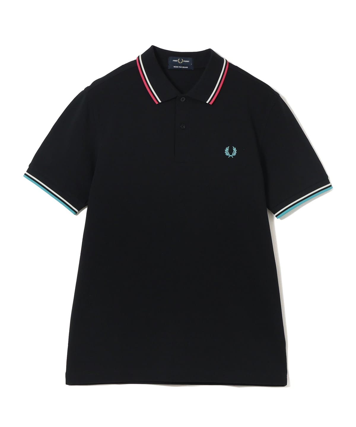 希少　フレッドペリー　BEAMS別注 フルジップ ニット ポロシャツ XL 黒 FRED PERRY（フレッドペリー）の「FRED PERRY × BEAMS / 別注