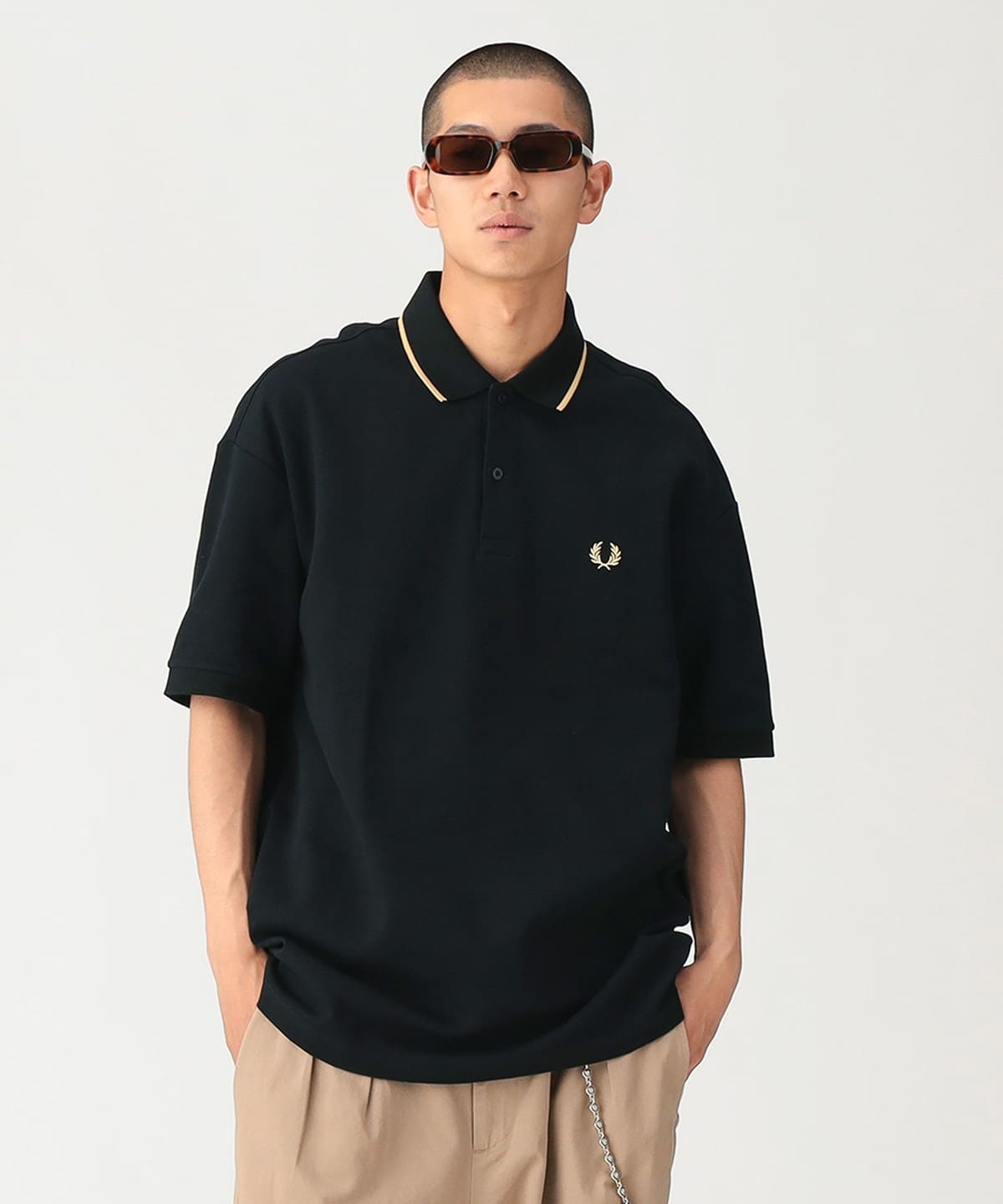 BEAMS（ビームス）【別注】FRED PERRY / Relaxed Fit Pique Polo Shirt