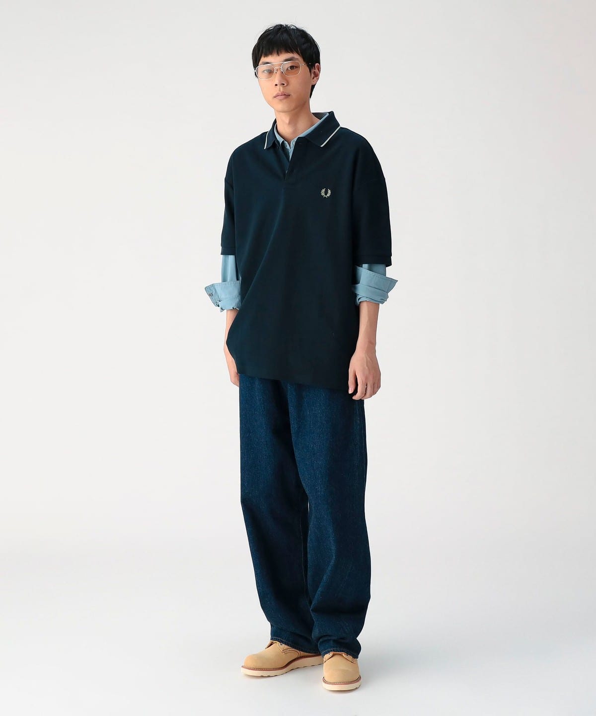 BEAMS（ビームス）【別注】FRED PERRY / Relaxed Fit Pique Polo Shirt
