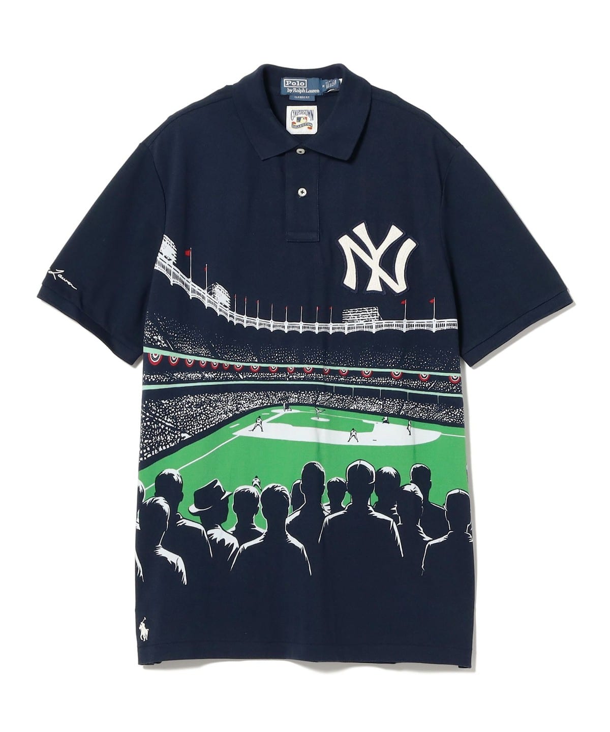 ポロラルフローレン　ビッグ　半袖　ポロシャツ　ネイビー　ビームス　ホース刺繍 POLO RALPH LAUREN ポロ・ラルフローレン 刺繍 ポロ シャツ 半袖