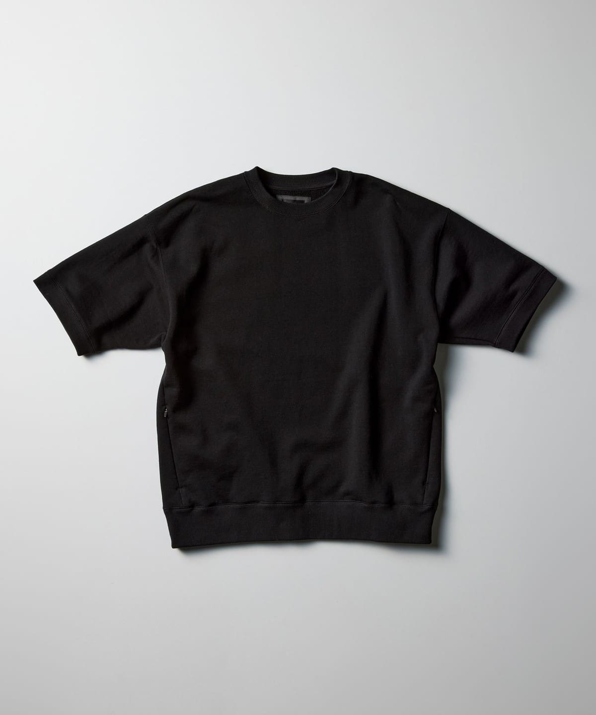 【ショップ限定商品】『the A』 / Suvin Cotton Half-sleeve Sweatshirt トップス MEN BLACK S 【ショップ限定商品】『the A』 / Suvin Cotton Half-sleeve Sweatshirt トップス MEN BLACK S