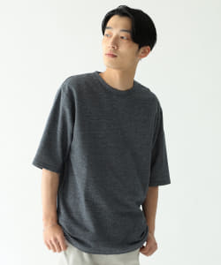 ▲BEAMS / メッシュ インレイ クルーネック カットソー