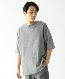 ▲BEAMS / メッシュ インレイ クルーネック カットソー