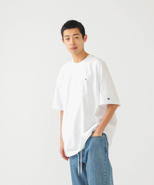チャンピオン x ビームス　ポケットTシャツ by ミンナノ　XL オートミール