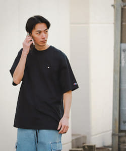 ▲Champion × BEAMS / 別注 ニューフェイクイン Tシャツ