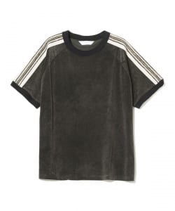 ▲SASQUATCHFABRIX. / Lace Tape Velour T-Shirt