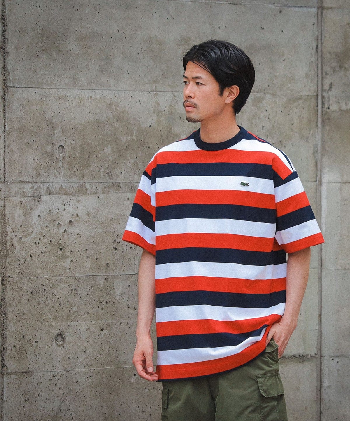 【アウトレット】LACOSTE for BEAMS / 別注 ボーダー Tシャツ