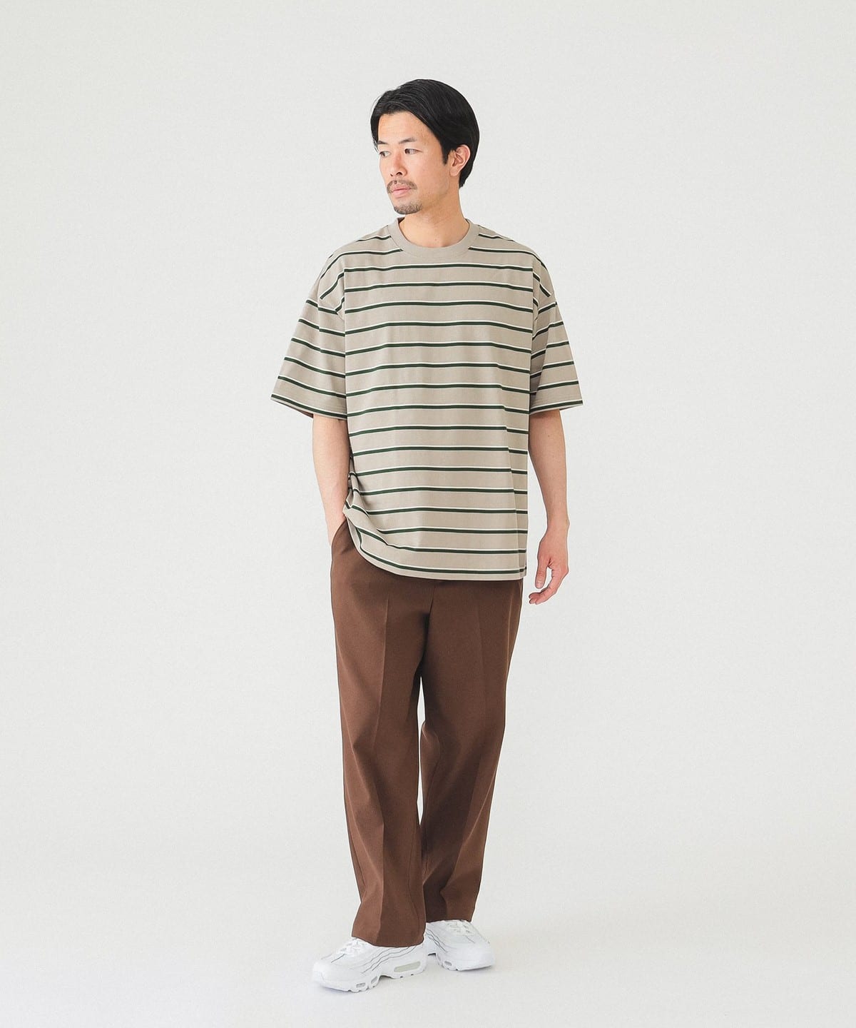 BEAMS (BEAMS) Loose Border T-shirt (T-shirts, cut and sewn T