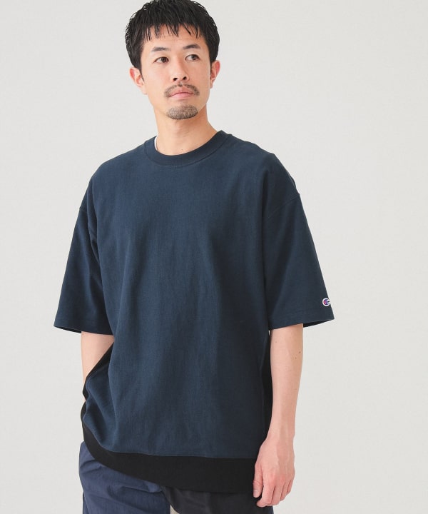 定番のお歳暮 BEAMS CHAMPION ネイビー Tシャツ ヘビーウェイト トップス