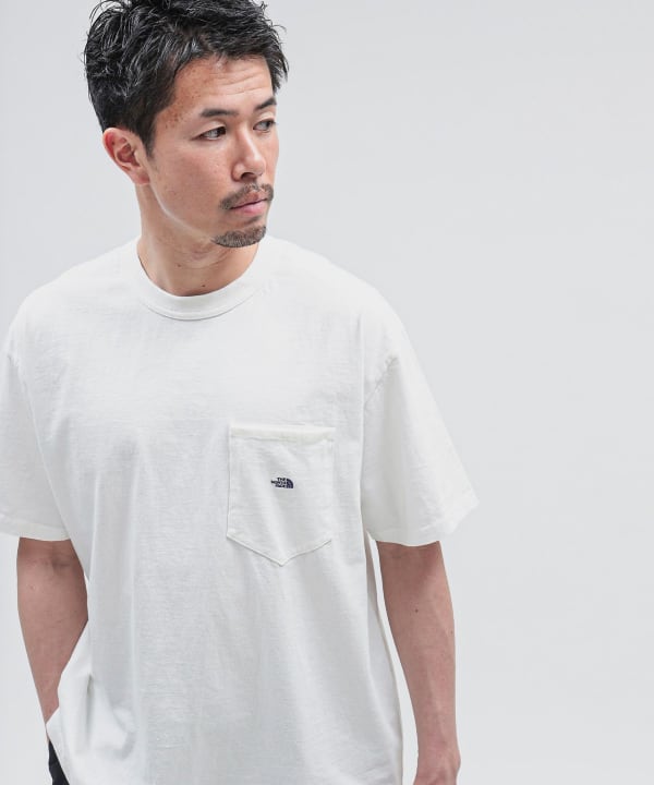 お買い得得価northface x beams コラボ tee ホワイト Tシャツ/カットソー(半袖/袖なし)