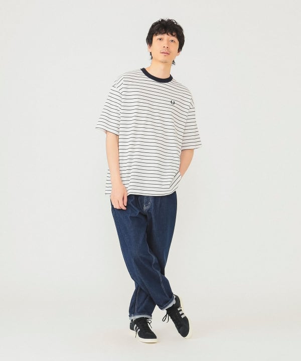 BEAMS（ビームス）FRED PERRY × BEAMS / 別注 ボーダー ピケ Tシャツ