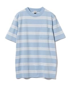 ▲Healthknit × BEAMS PLUS / 別注 レトロ ボーダー クルーネック ショートスリーブ