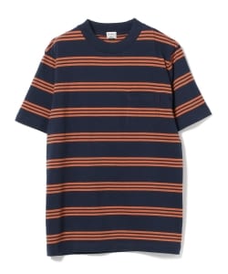 ▲Healthknit × BEAMS PLUS / 別注 レトロ ボーダー クルーネック ショートスリーブ