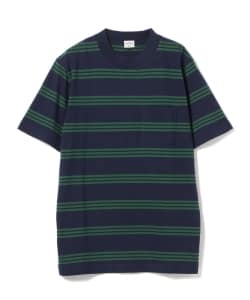 ▲Healthknit × BEAMS PLUS / 別注 レトロ ボーダー クルーネック ショートスリーブ