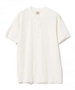 ▲Healthknit / オープンエンド ワッフル ARMY ヘンリーネック Tシャツ