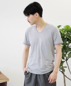 ▲BEAMS / 天竺 カットオフ Uネック Tシャツ