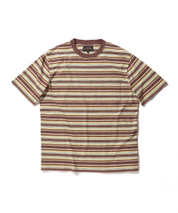▲BEAMS PLUS / マルチ ボーダー ポケット Tシャツ
