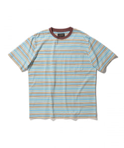 ▲BEAMS PLUS / マルチ ボーダー ポケット Tシャツ