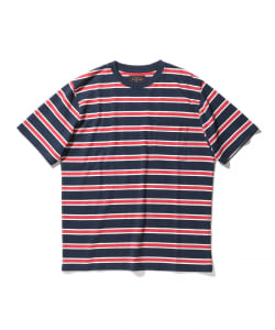 ▲BEAMS PLUS / トリコロール ボーダーポケットTシャツ