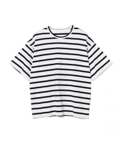 ▲WELLDER / ボーダー ワイド フィット Tシャツ