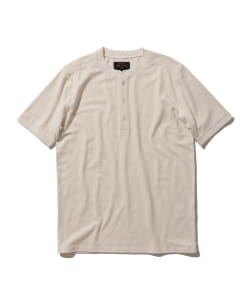 ▲BEAMS PLUS / ヘンプ コットン ヘンリーネック Tシャツ