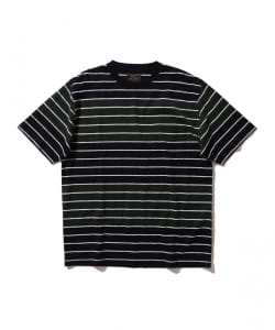 ▲BEAMS PLUS / インディゴボーダー Tシャツ