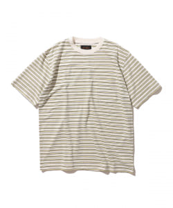BEAMS PLUS / ネップ ボーダー クルー Tシャツ