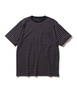 BEAMS PLUS / ネップ ボーダー クルー Tシャツ