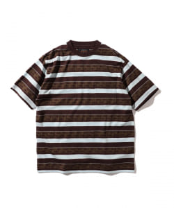 ▲BEAMS PLUS / ジャカード フィッシュ ボーダー Tシャツ