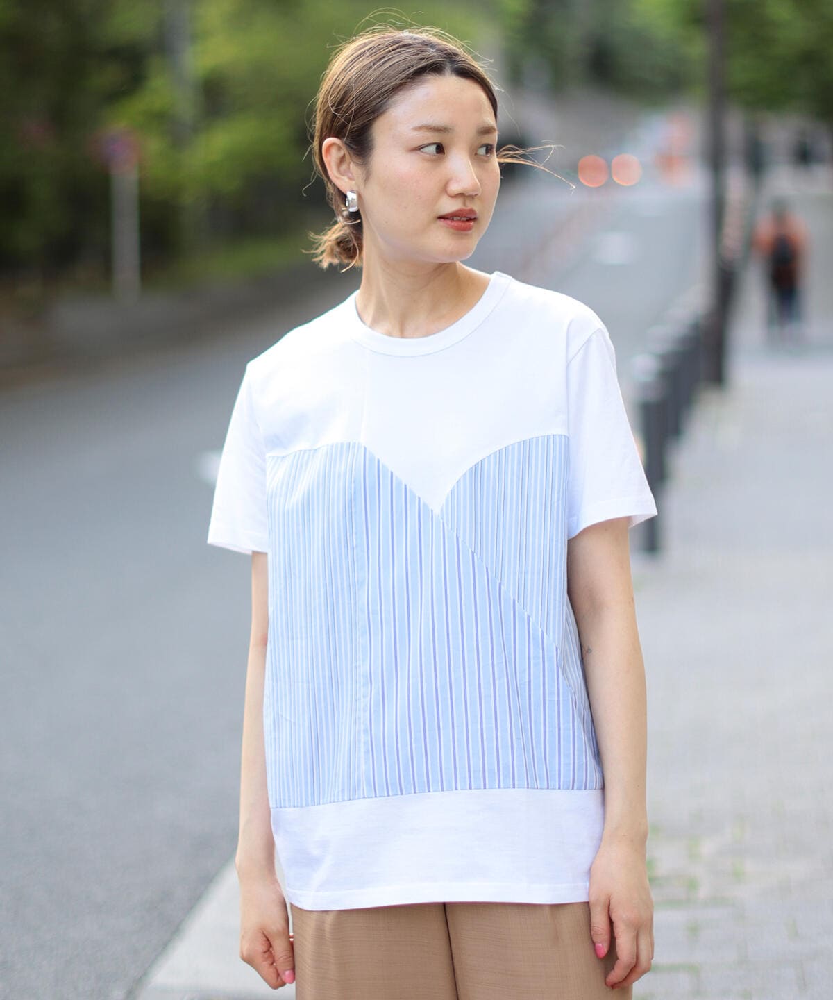 BEAMS T（ビームスT）【アウトレット】ALOYE / Shirt Fabrick Tシャツ