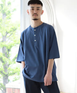 ▲BEAMS / シルケット ヘンリーネック Tシャツ