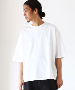 ▲BEAMS / シルケット ルーズフィット ヘンリーネック  Tシャツ